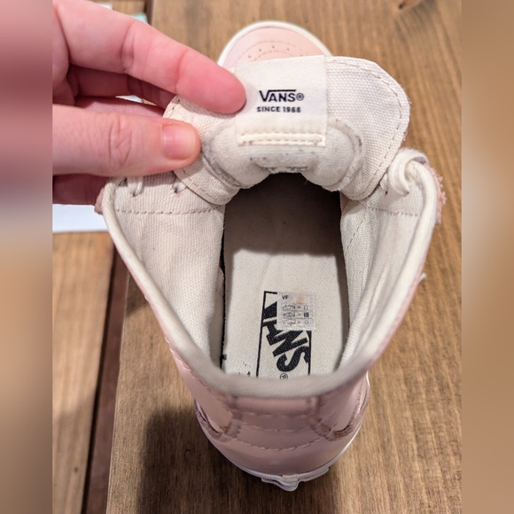 Vans Sk8-Hi Platform Sneaker (Women) Leather Pink Size 8 - Picture 10 of 11
